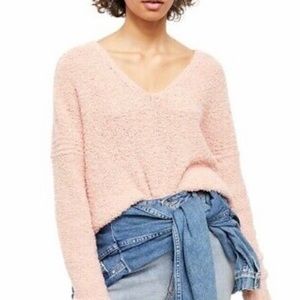 Free People Finders Keepers V-Neck Sweater Peach S